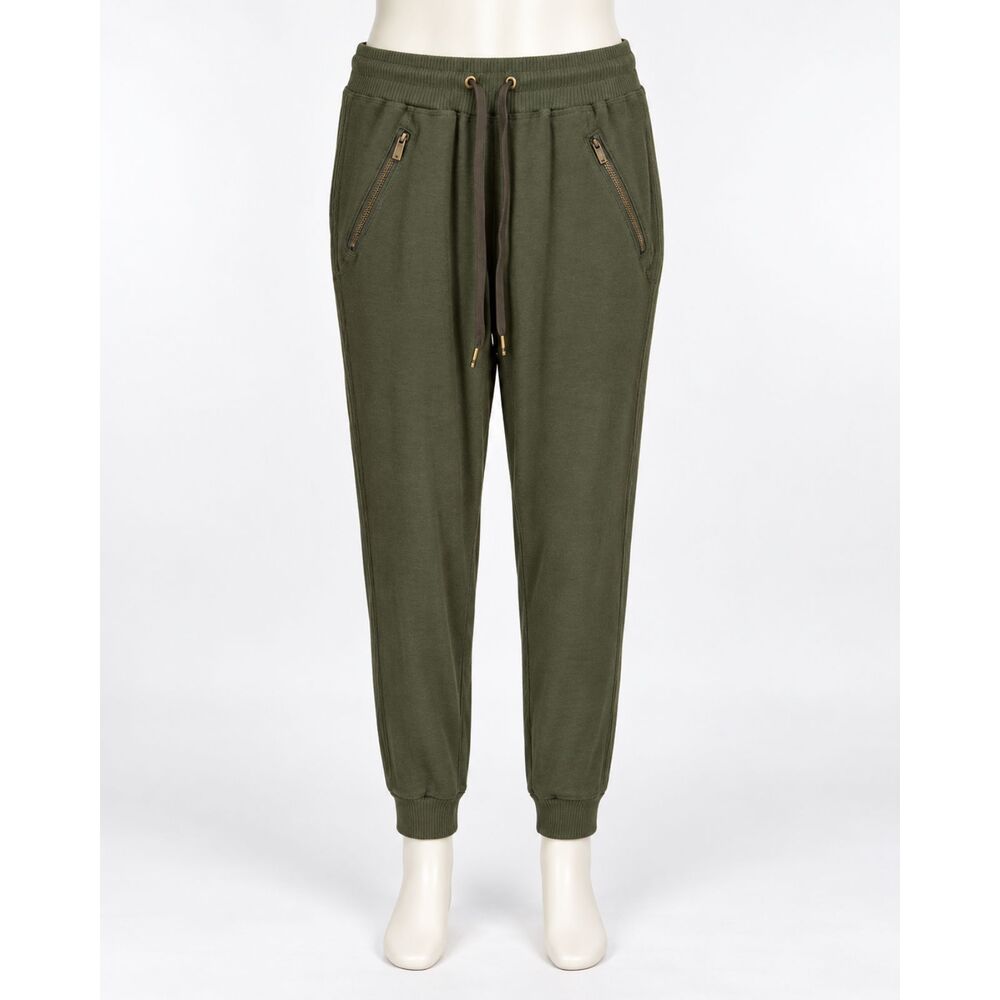 Alala Sweater Knit Rise Jogger Pants Olive Size Small